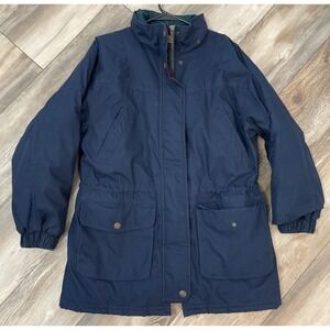Pacific‎ Trail Jacket Mens L Blue Fleece Lined Hooded Parka London Fog Coat